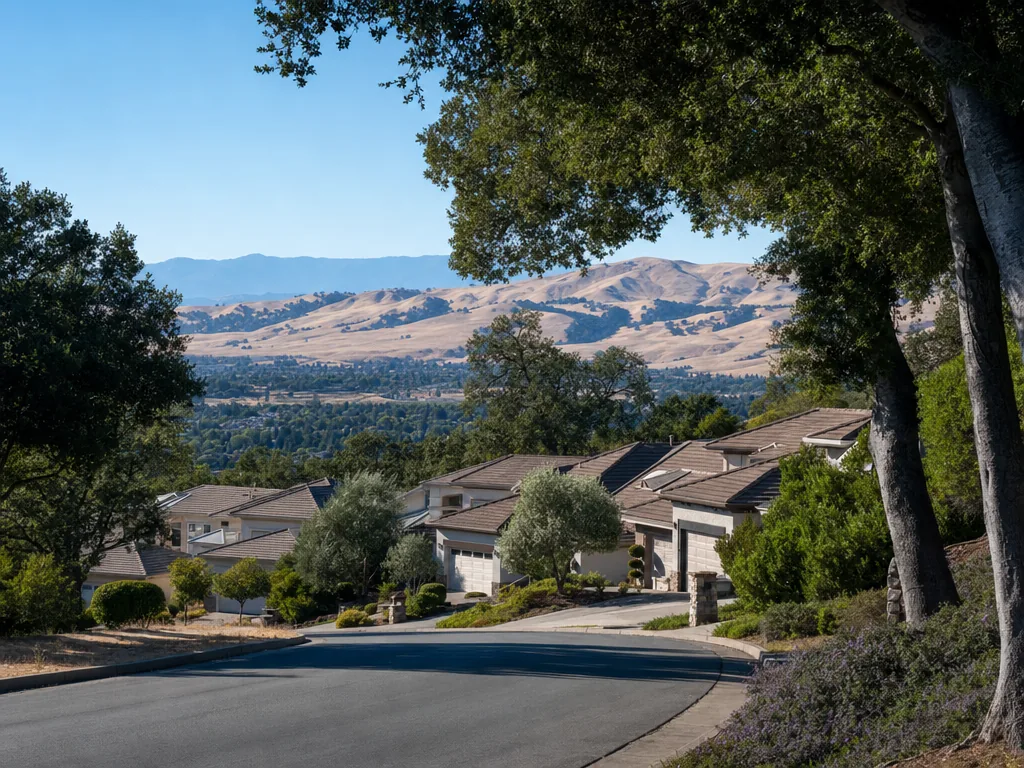 California residential street in the San Jose service area