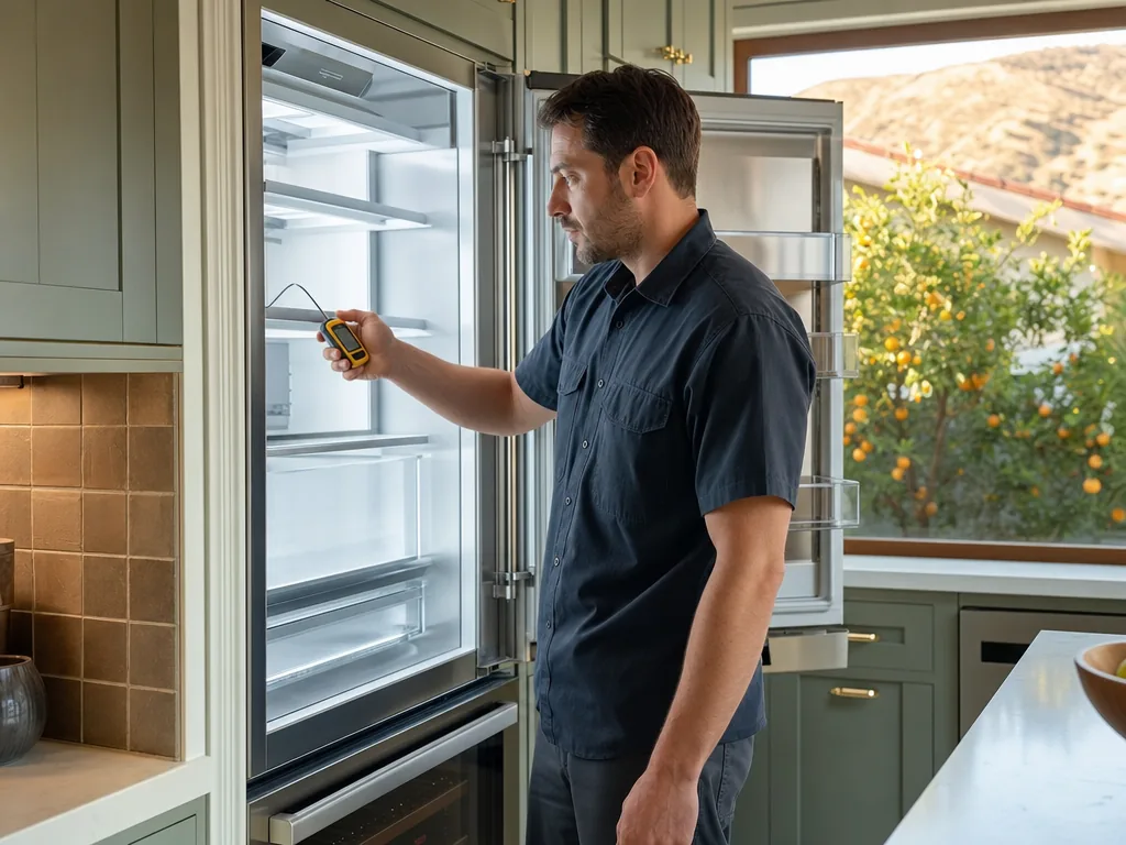Refrigeration diagnostics during an appliance repair visit in San Jose, California