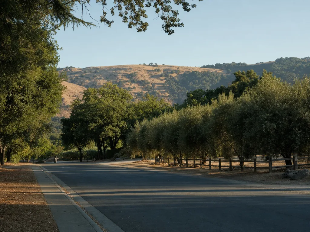 California residential street in the San Jose service area
